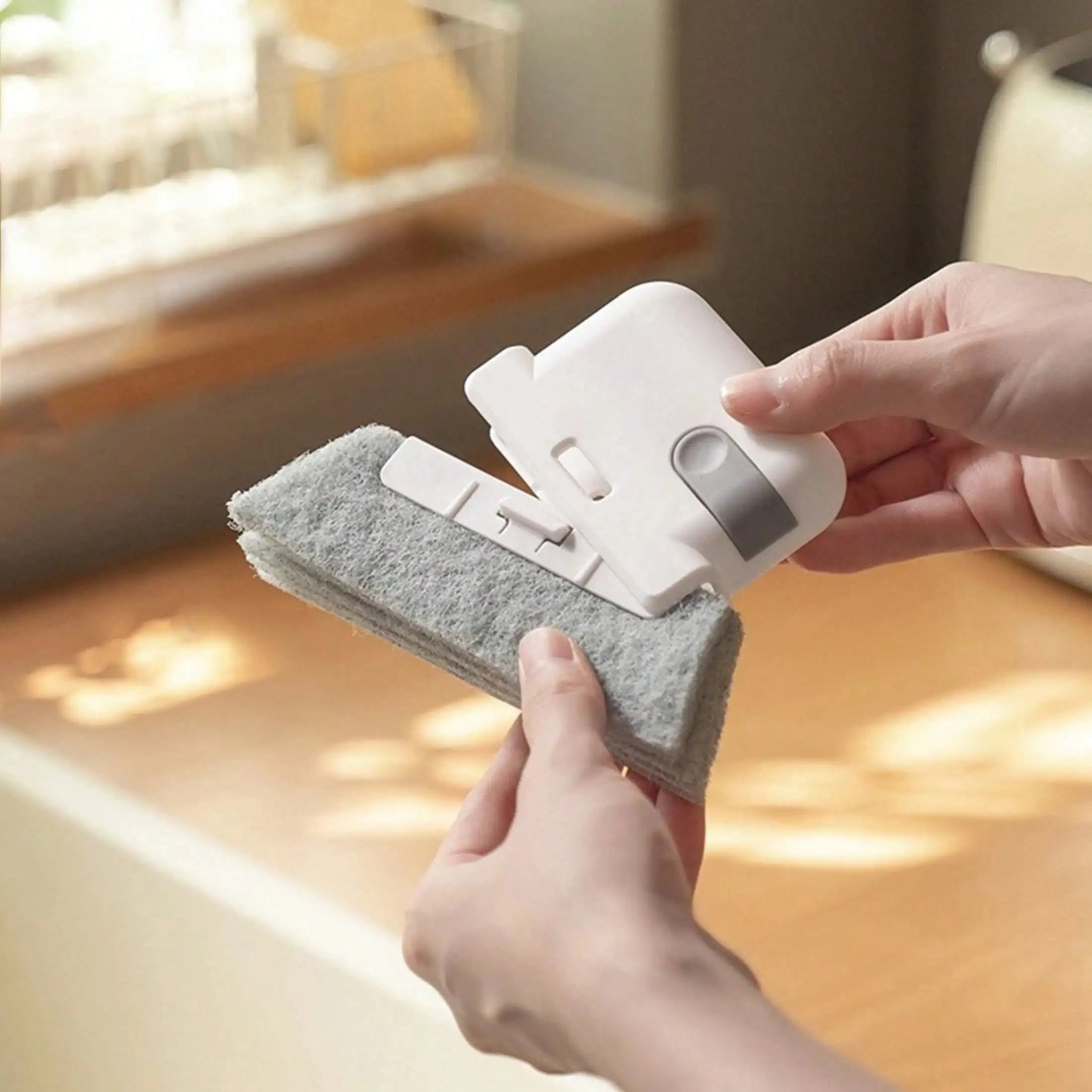 2-In-1 Detachable Window Track Cleaning Brush, Multifunctional Gap Cleaner For Door Slides, Window Sills, Kitchen Countertops And Frame Crevices, Easy To Use, Reusable, Perfect For Home Deep Cleaning