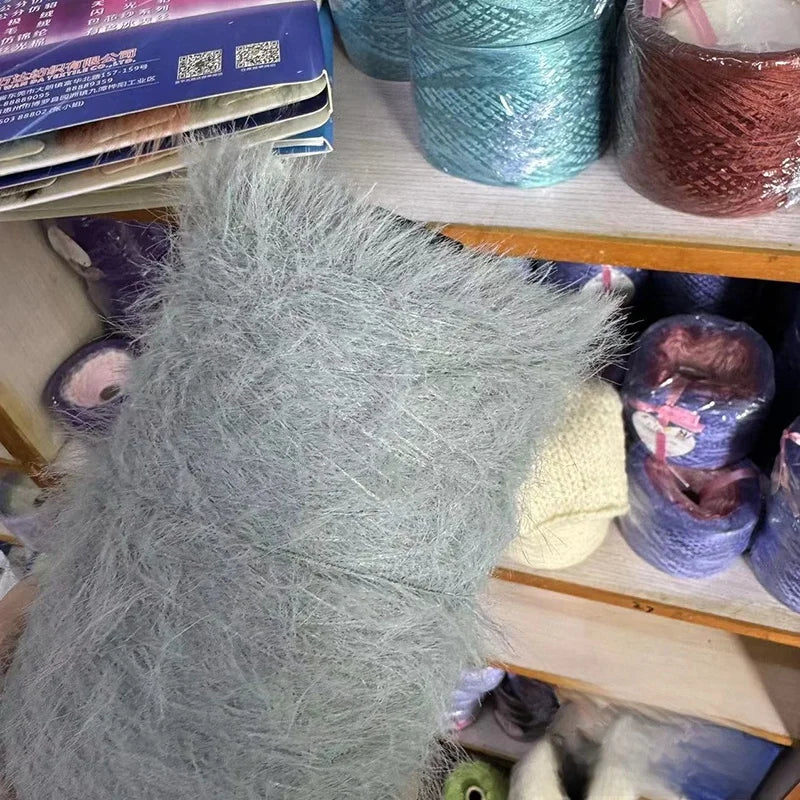 Long Hair  Fur Yarn 500g Simulation Smooth Soft Non Shedding Woolen Sweater Hat Yarn for Hand Knitting Winter Fashion