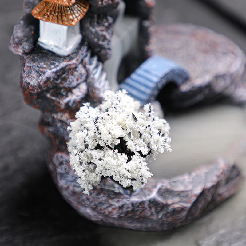 Backflow Incense Holder Waterfall Incense Burner Home Decor Aromatherapy Ornament Incense Cones with Backflow Incense Cones
