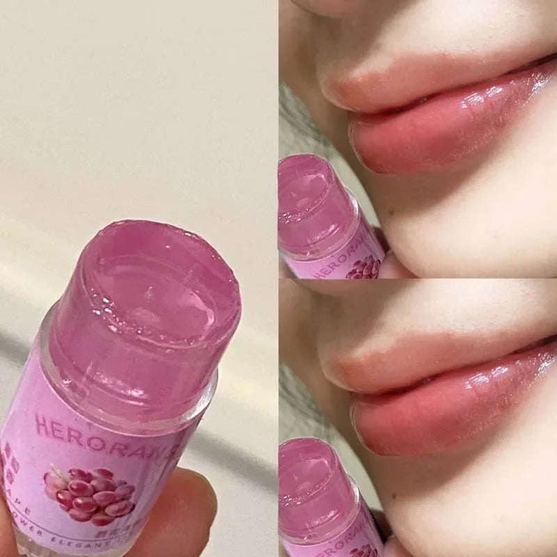 Peach Lychee Fruity Lip Balm Moisturizing Anti-Dry Anti Crack Clear Crystal Lip Balm Lip Care Mini Cute Jelly Lipstick Skin Care