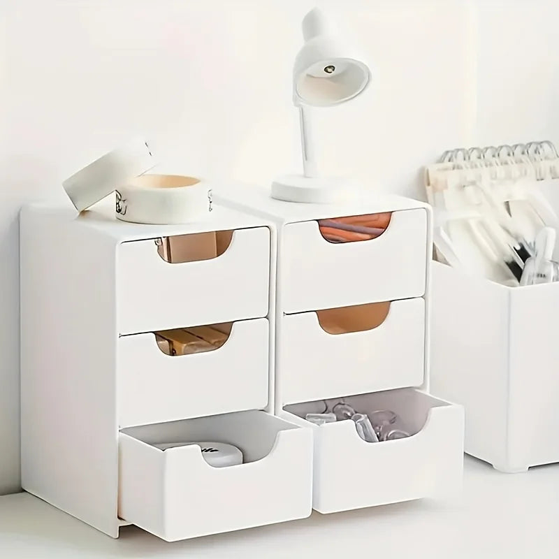 For Desk Perfect for Office Supplies Jewelry Cosmetics Storage Desk Organizer Mini Chic 3-Tier Drawer Organizer