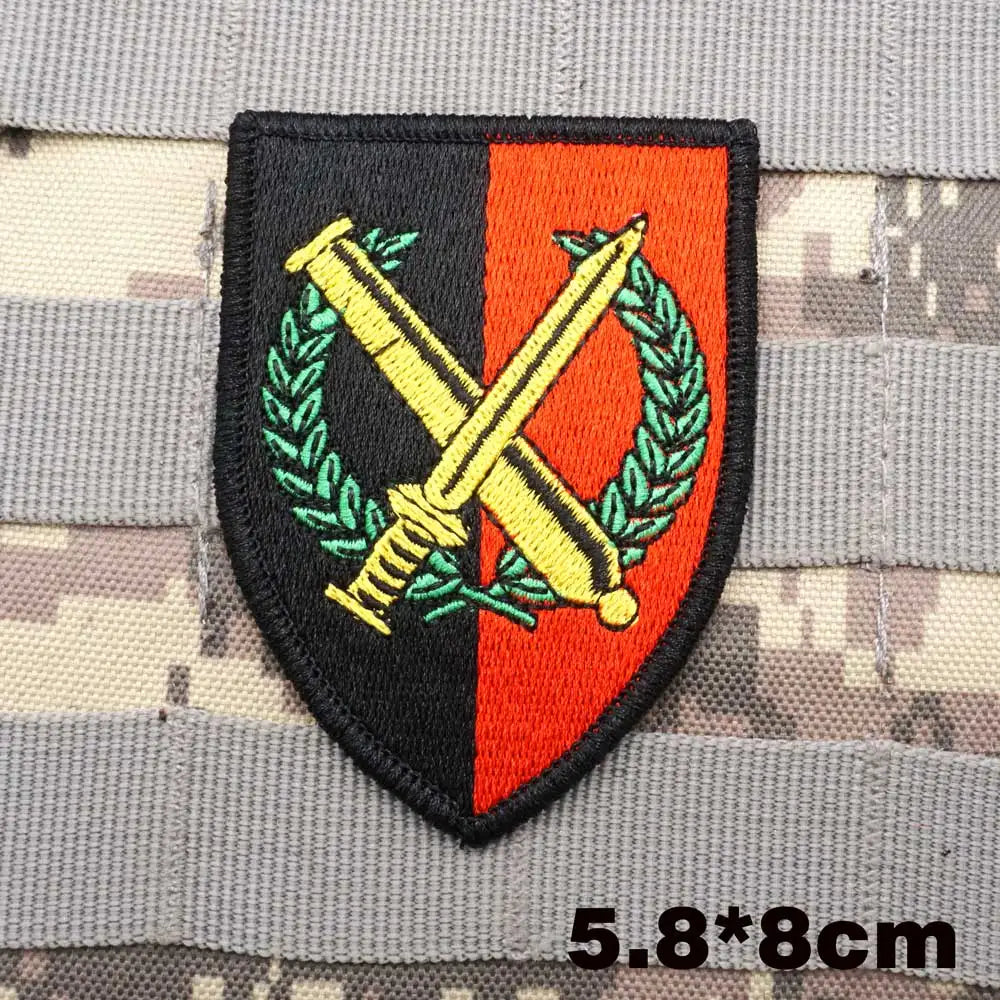 Israel Flag Embroidery Patch Hook and Loop Mlrs Army Morale Badge Israeli Language Outdoor Equipment Tactical Backpack Sticker