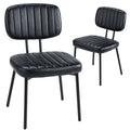 JHK Dining Chairs Set of 2 Ergonomic Lumbar Support PU Leather