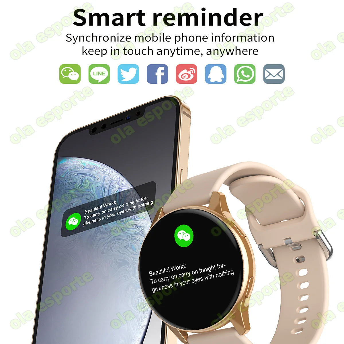 Smartwatch Women Watch 6 Health Monitoring Watch Waterproof Voice