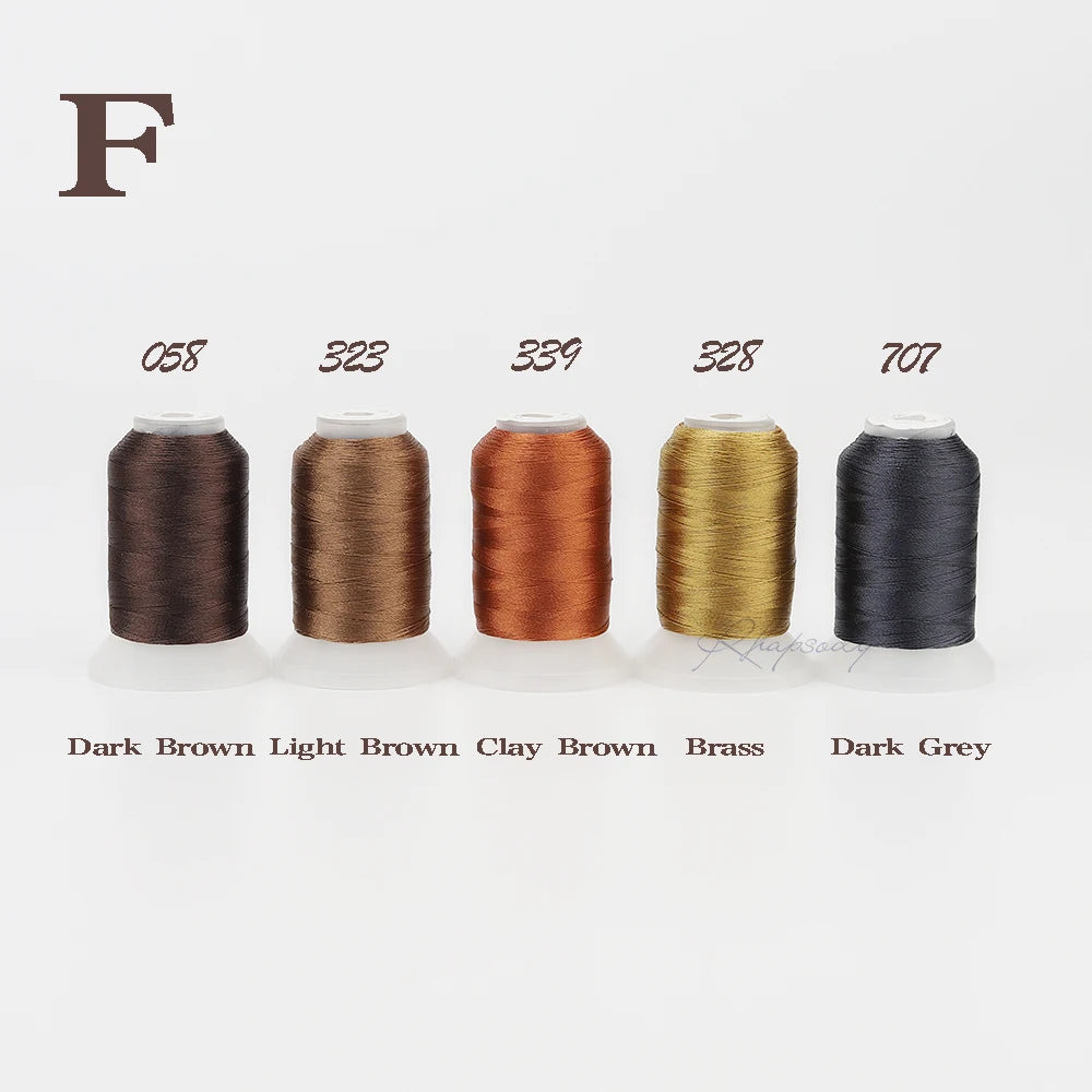 Rhapsody 40WT Polyester Embroidery Machine Thread 550Y 60 Colors Brother Babylock Janome Singer Pfaff Husqvarna Bernina Sewing