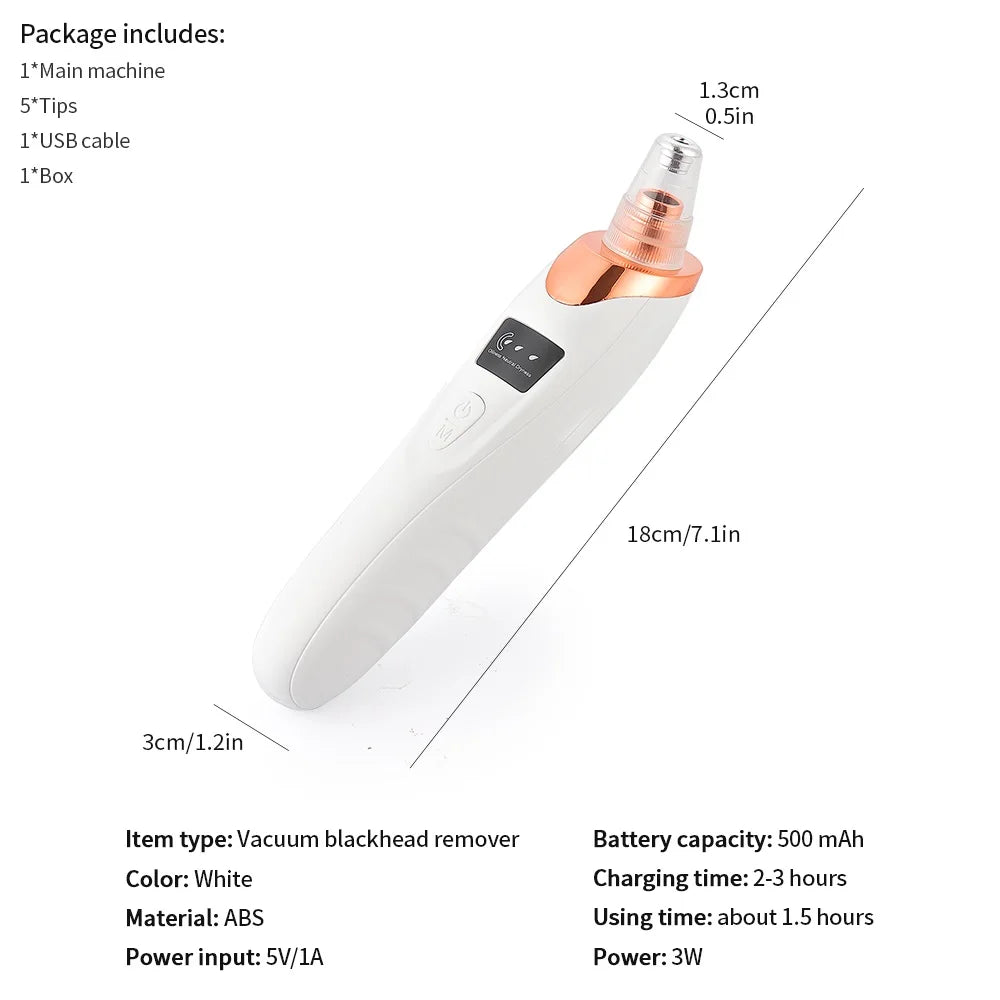 Nose Blackhead Remover Face Cleansing Beauty Machine Facial Suction Cleaner Pimple Dead Skin Remover Extractor Skin Care Tools