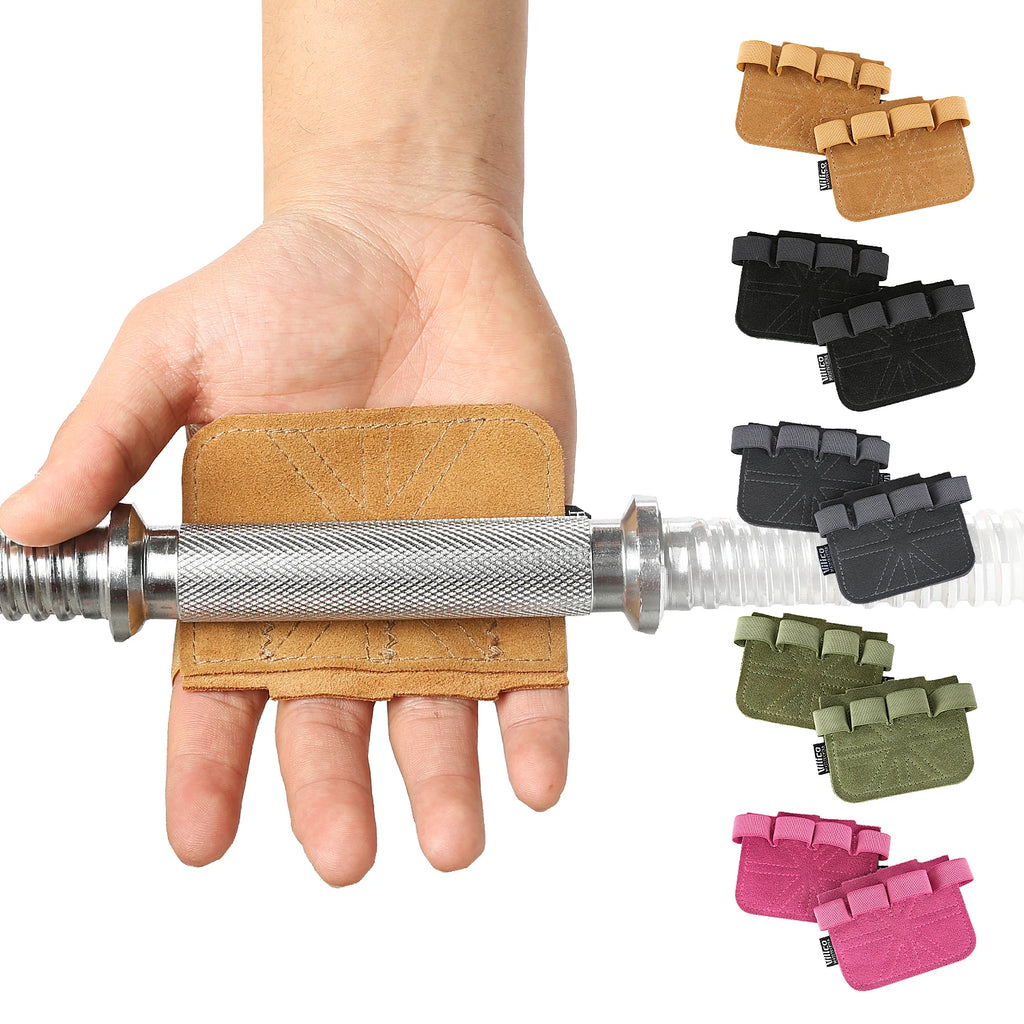 Leather Weight Lifting Training Gloves Palm Protection Women Men