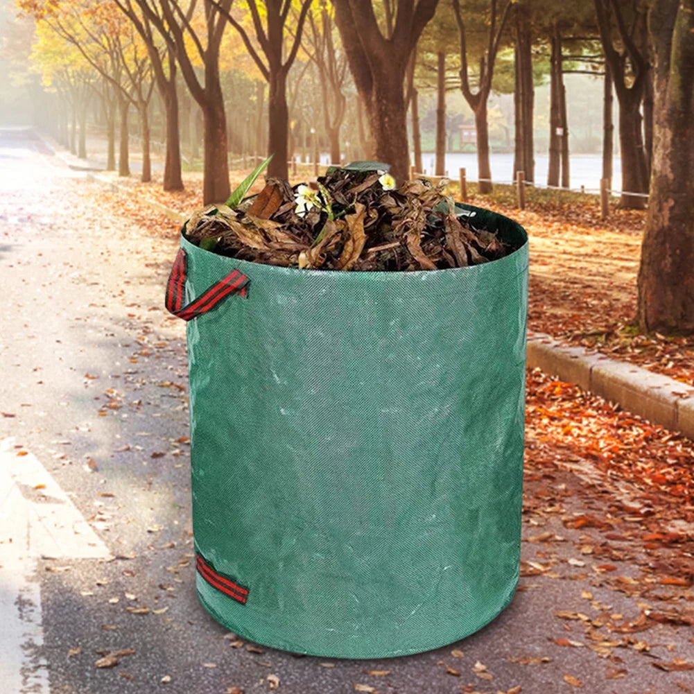 120L-500L Waterproof Large Capacity Leaf Sack, Yard Waste Collection Storage Container for Garden Lawn Outdoor