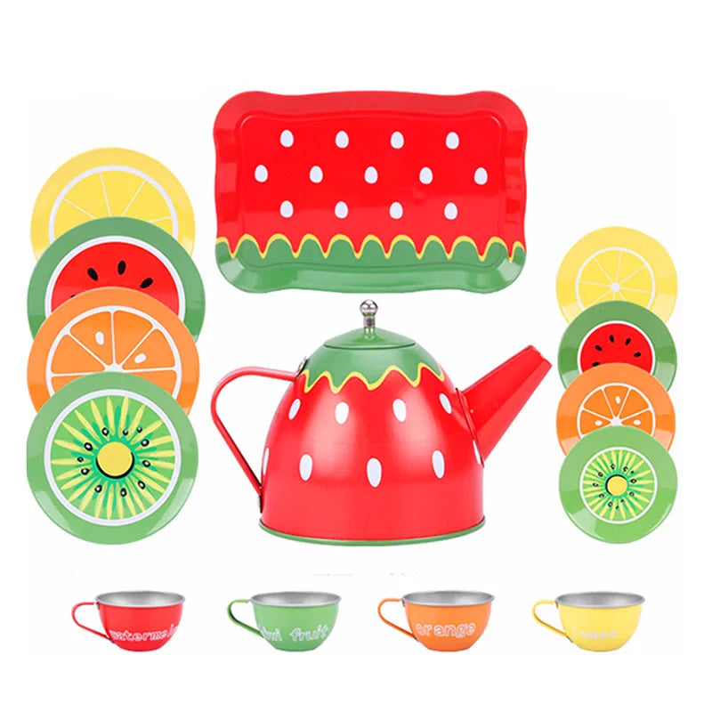 Simulation Tea Set Teapot Kitchen Afternoon Tea Pretend Play Toy Children's Play House Tableware Educational Toys For Girls Kids