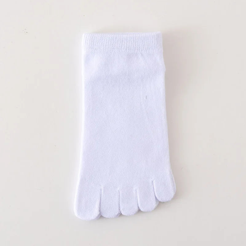 Spring Summer Women's Candy Color Ankle Socks Sweat absorption Breathable Cotton Split Toe Socks 5 Toes Short Five Finger Socks