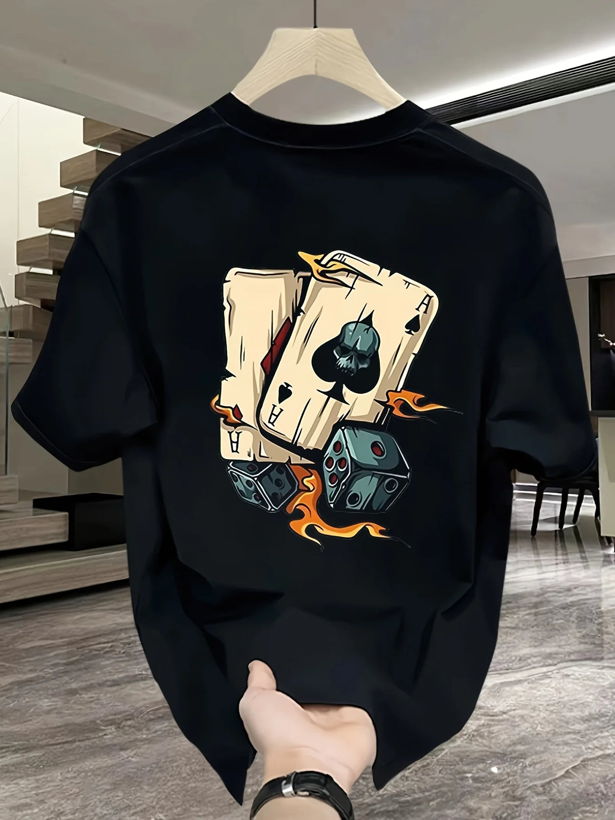 Men's Summer 100% Pure Cotton Fashionable Casual Loose Creative