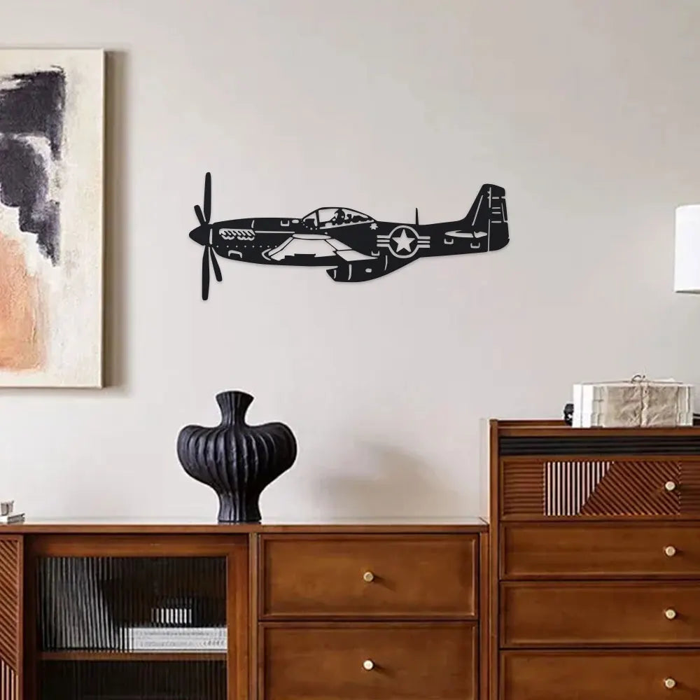 [Vintage Biplane] Vintage-Inspired Classic Biplane Metal | Industrial Style Decor, Iron Construction, Airplane Decor for Home