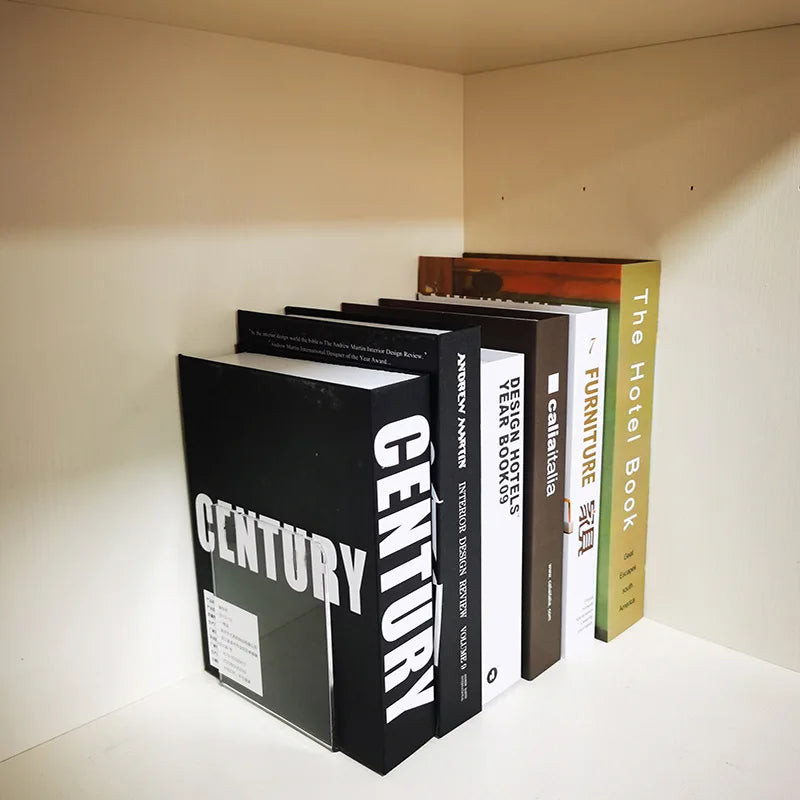 1pc  L-shaped Book Stand Simple Transparent Book Bezel Student Acrylic Desktop Fixed Book Stand Desk Organizer Bookends