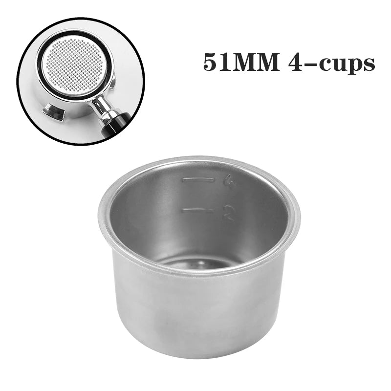 51MM Coffee Filter Basket Replacement Stainless Steel For Delonghi Bottomless Portafilter Espresso Good Accessories Barista Tool