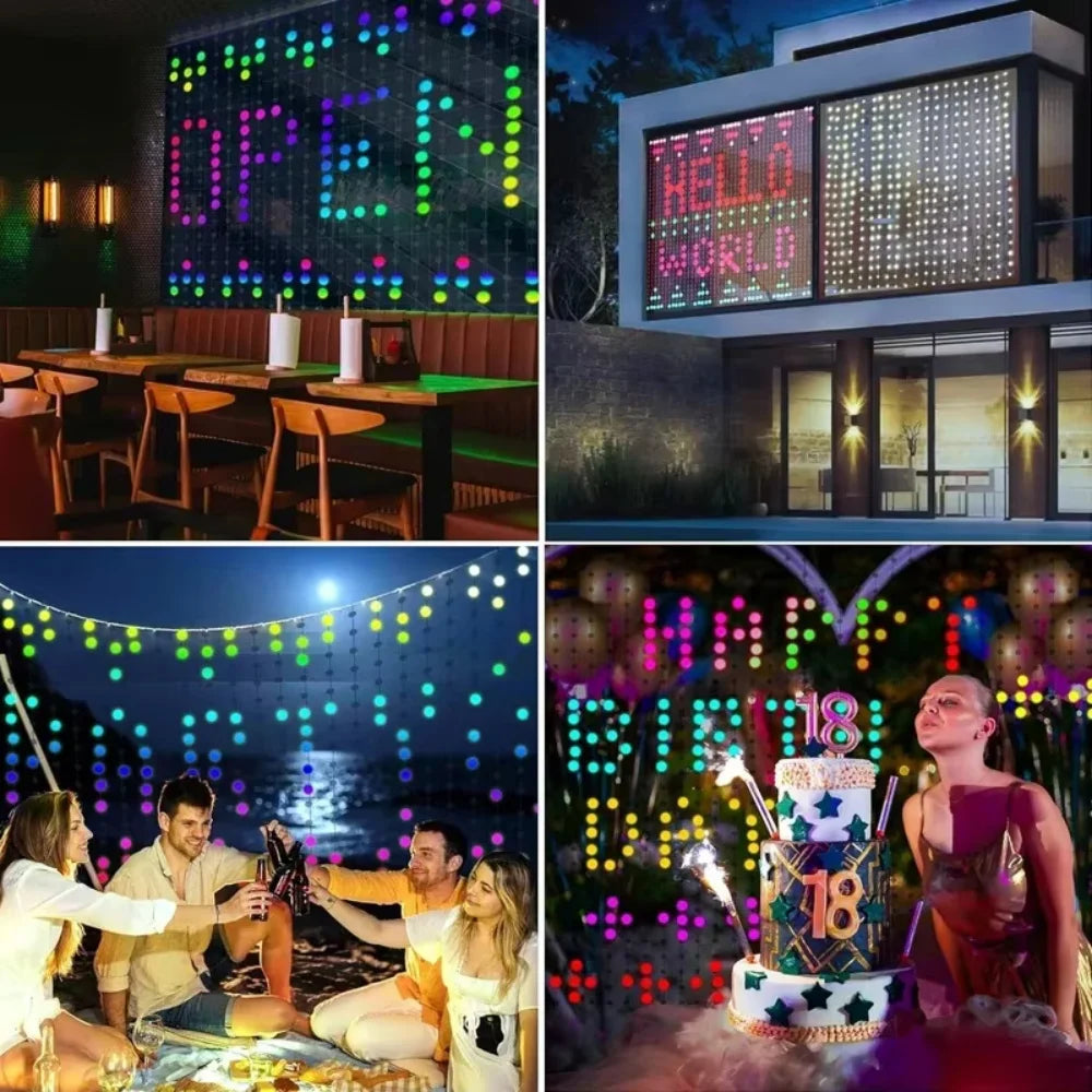 Smart Curtain Lights RGB Fairy Lights with Bluetooth App
