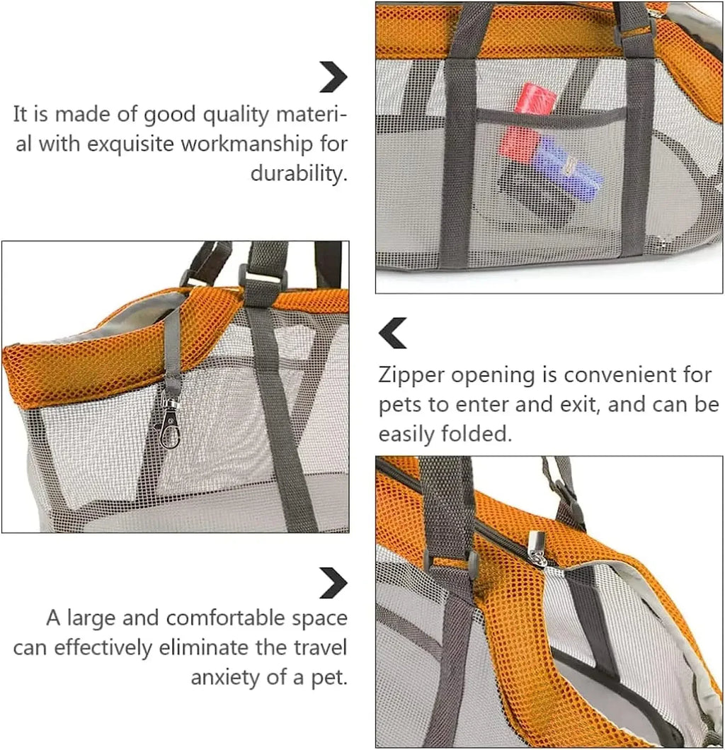 Pet Carrier Bags Mesh Foldable Pet Carrier Handbag Purse for Small Dogs Miniature Schnauzer Miniature Dogs Accessories