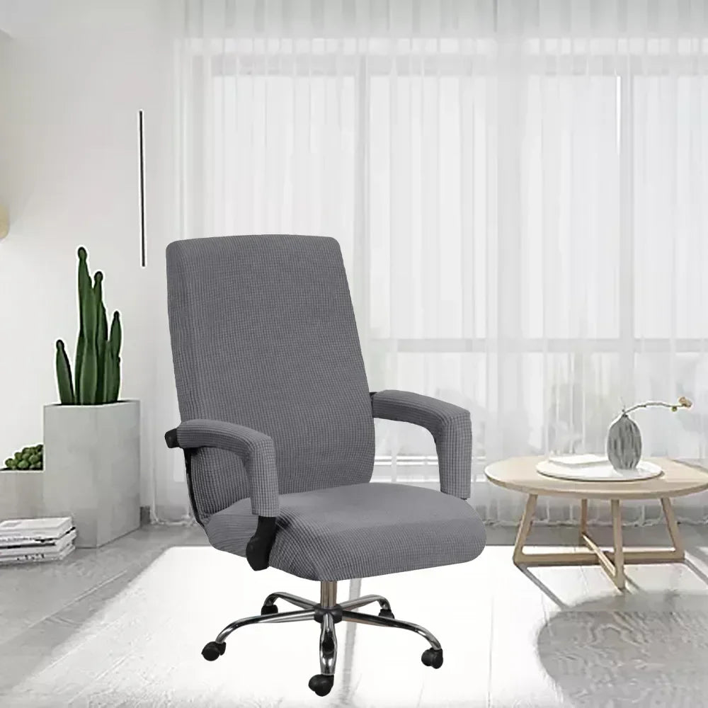Elastic Computer Office Chair Cover Kitchen Modern Simple Desk Chair Cover Armrest Seat Cover Suitable for All Seasons