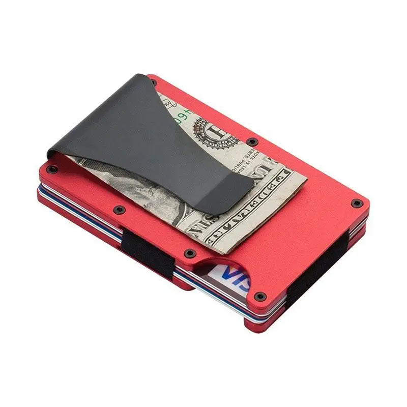 RFID Minimalist Wallet Men Women Slim Credit Card Holder With Money Clip Anti Theft Design For Commuting BusinessGood Quality