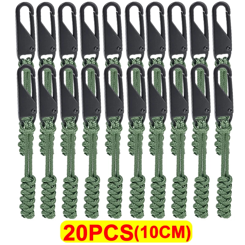 Universal Metal Zipper Pull Outdoor Bag Zipper Pull Head Umbrella Rope Woven Zipper Replaceable DIY Craft Sewing Tool Repair Kit