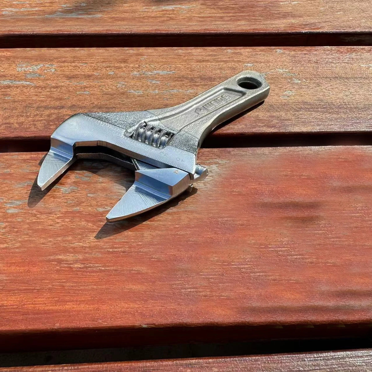 Ultra-Thin Adjustable Wrench with Large Opening Short Handle Mini