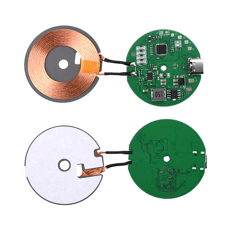 Type C DC 5-12V 20W High Power Wireless Charger Transmitter Module Fast Charging Circuit Board for Mobile Phone