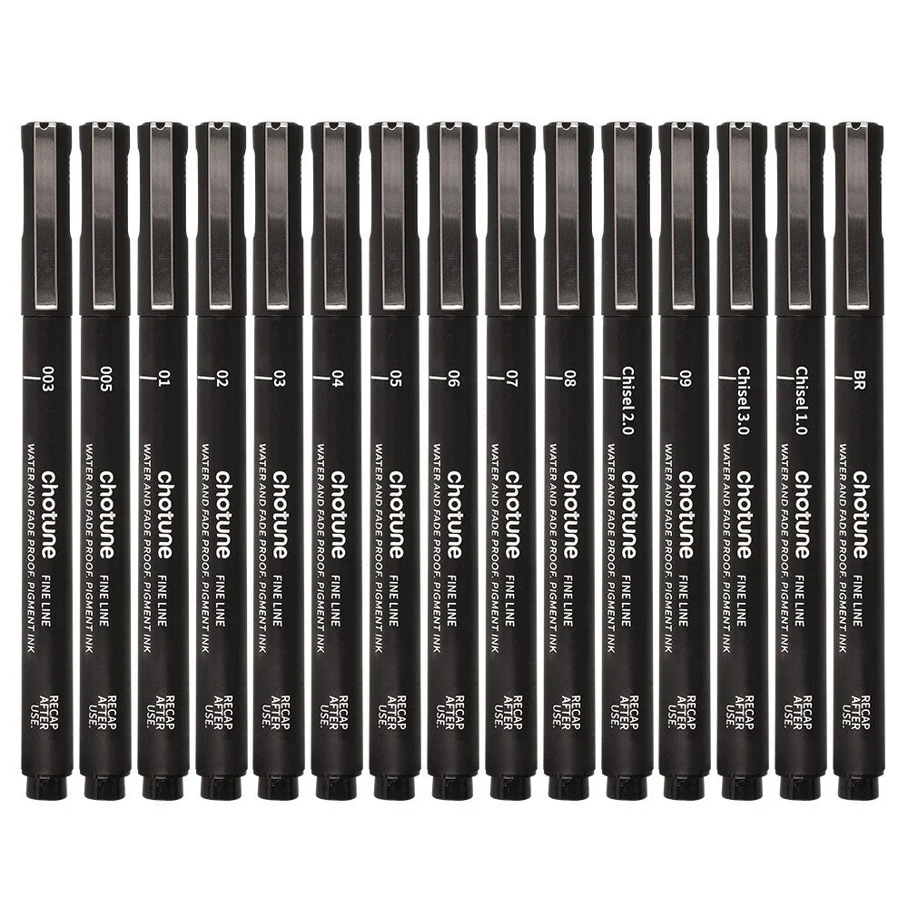Fine Point Micro Pen Set, 15 Sizes