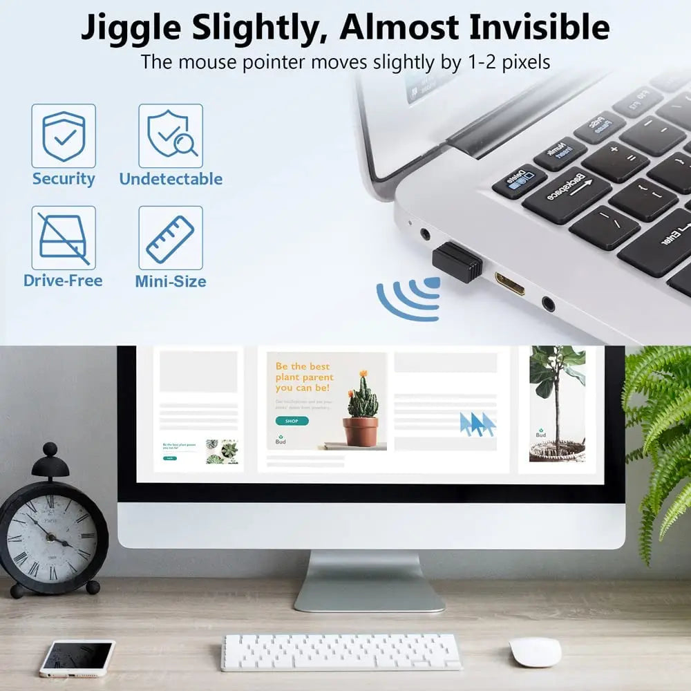 Wireless Mouse Jigglers Mover Undetectable Automatic USB Port