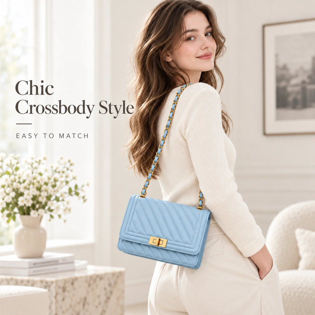 Fashionable Solid Color PU Embossed Mini Shoulder Bag Women's