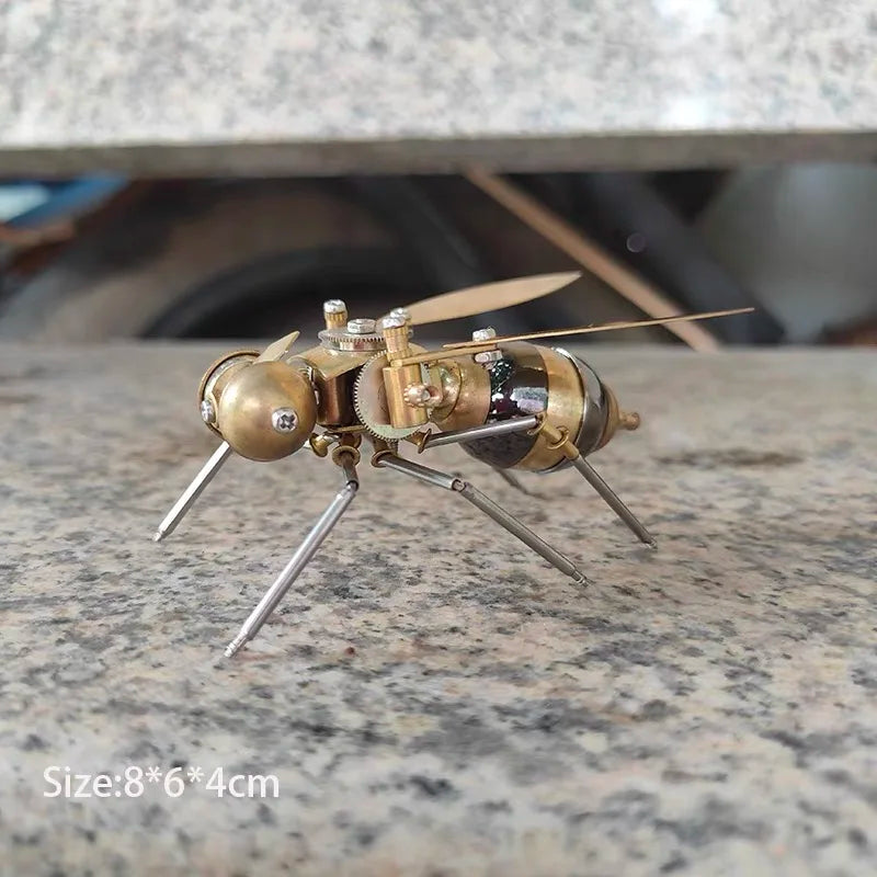 Steampunk mechanical insect big pocket insect model handmade metal creative crafts ornament personalized gift