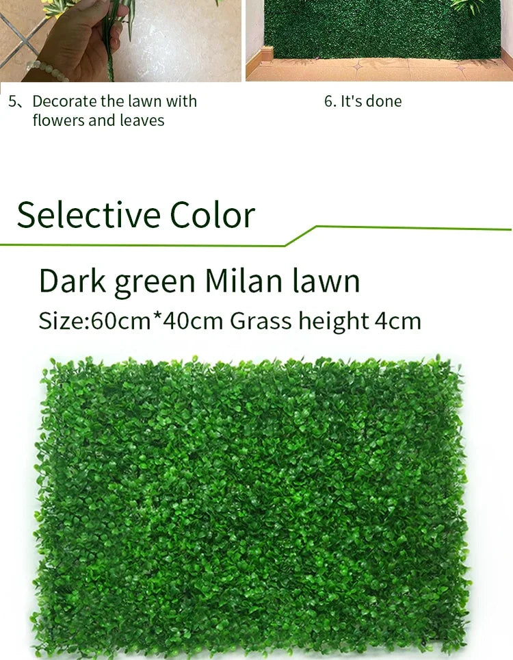 Grass Mat Green Artificial Moss Lawns Garden Turf Carpets Fake Sod Artificial Plant DIY Landscape Wedding Home Decor