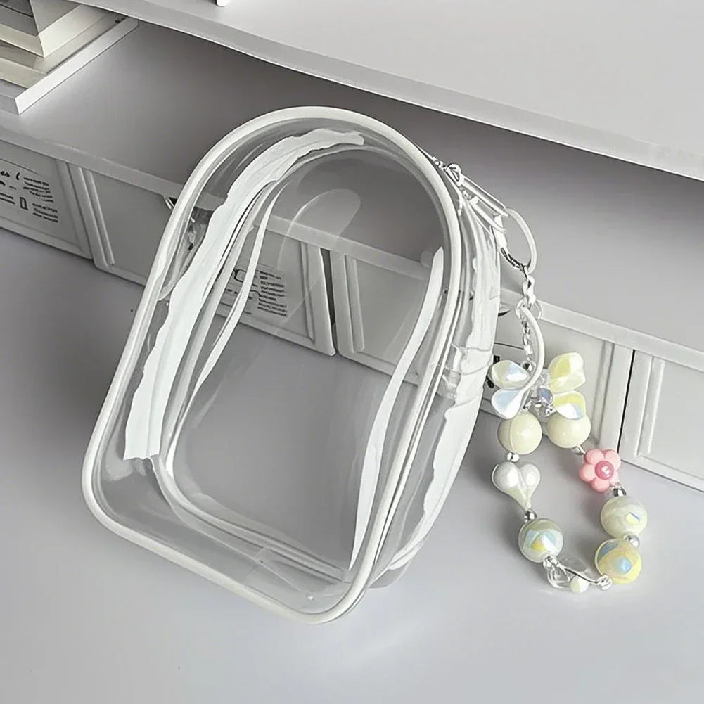 2025 New For 17cm Labubu V2 V3 15cm PVC Storage Bag Dolls Display Bag Cotton Doll Outfit Crossbody Pain Bag Home Organization