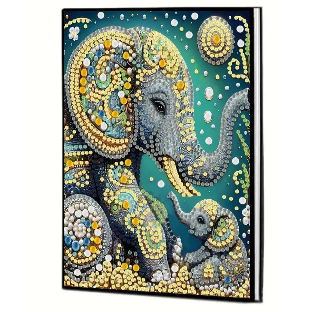 Diamond Painting DIY handicraft kit bird, elephant pattern leather female adult Diamond Painting Diary Sketch Book Kit