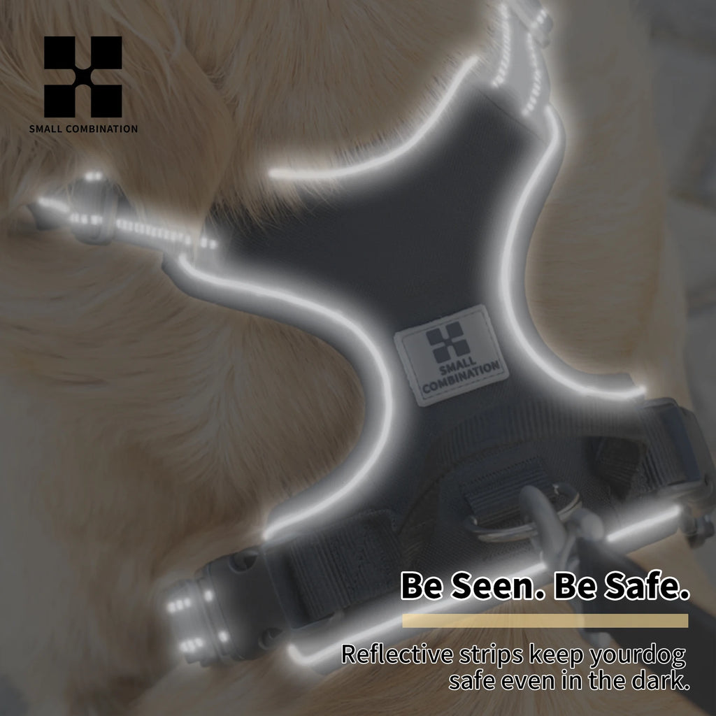 Small Combination Dog Harness No Pull Reflective Pet Dog Chest