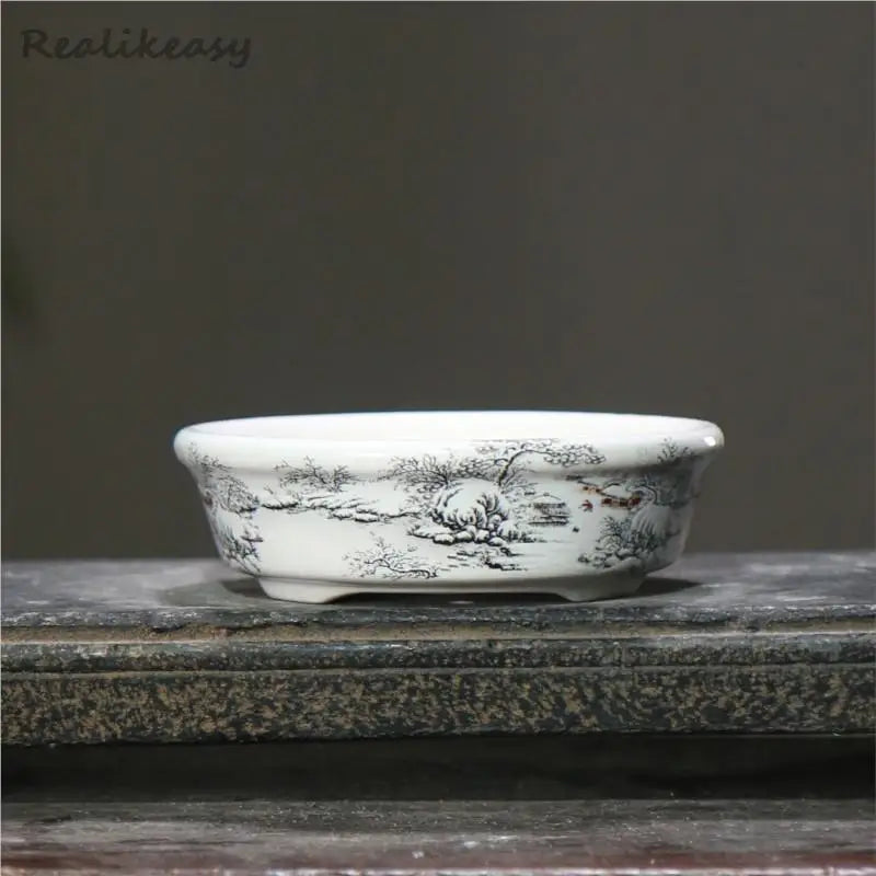 6Size Purple Sand Flower Pot Ceramic Bonsai Pot Handmade Succulent Flower Pot Chinese Landscape Flower Pot Home Decor LE302