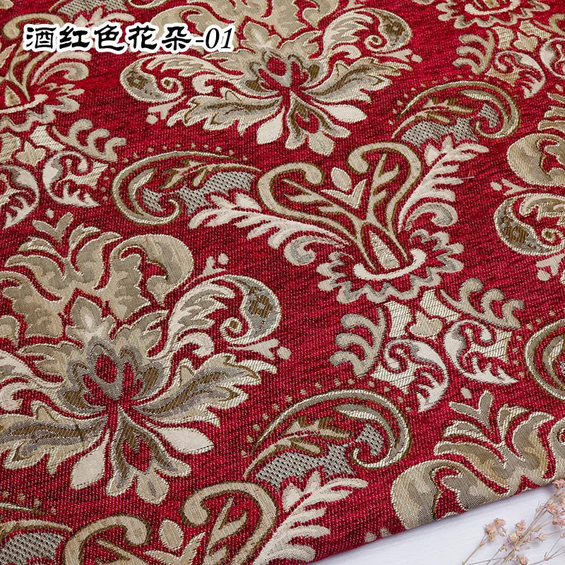 Jacquard Chenille Sofa Fabric European Style High Precision for Upholstery Home Decor Drapery Covers By Meters