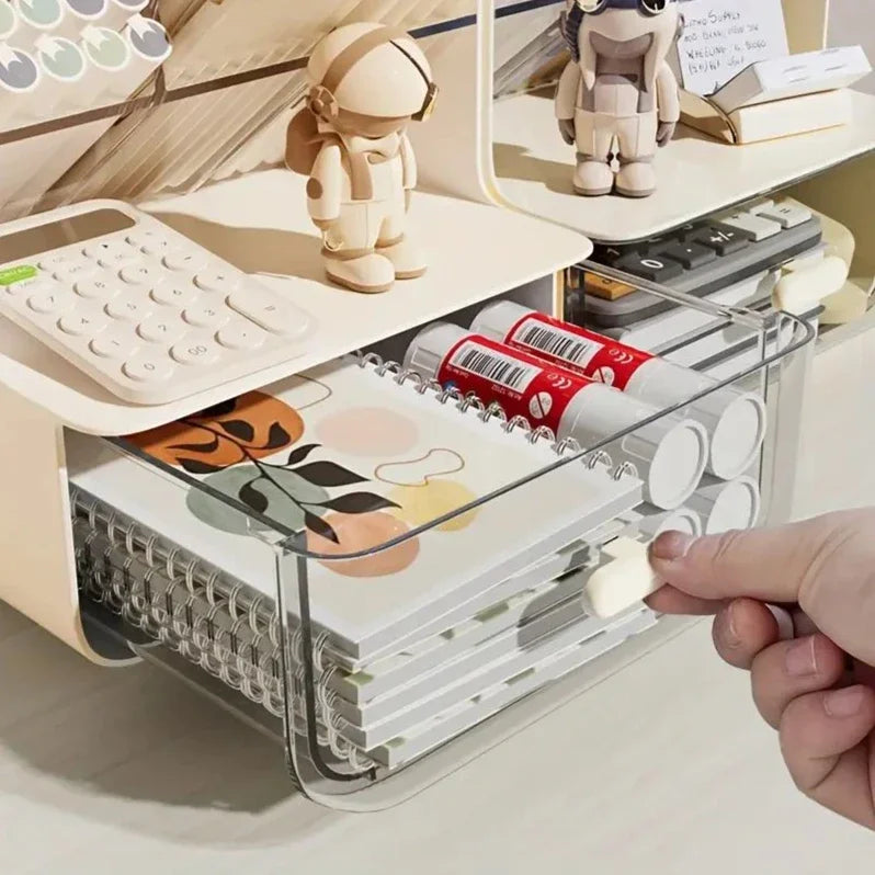 Multi-Layer Desk Organizer Large Capacity Office Accessories Slanted Insert