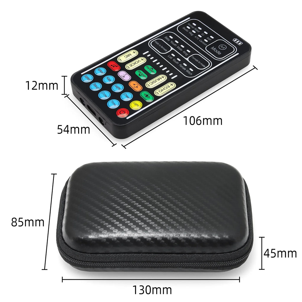 I9 Mini Voice Changer Live Sound Card + Headphones