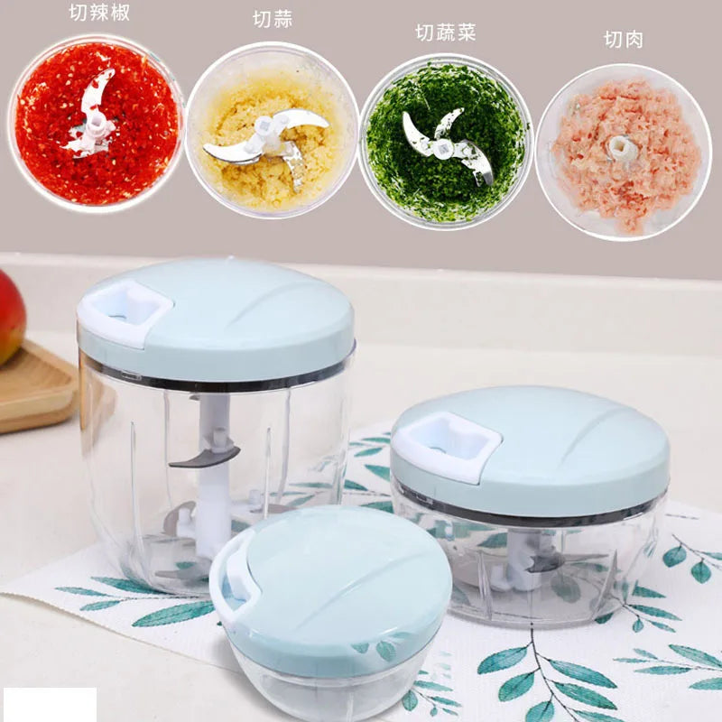 Garlic Chopper Manual Chopper Chopper Blender Portable Manual Food Vegetable Fruit Meat Grinder Kitchen tools