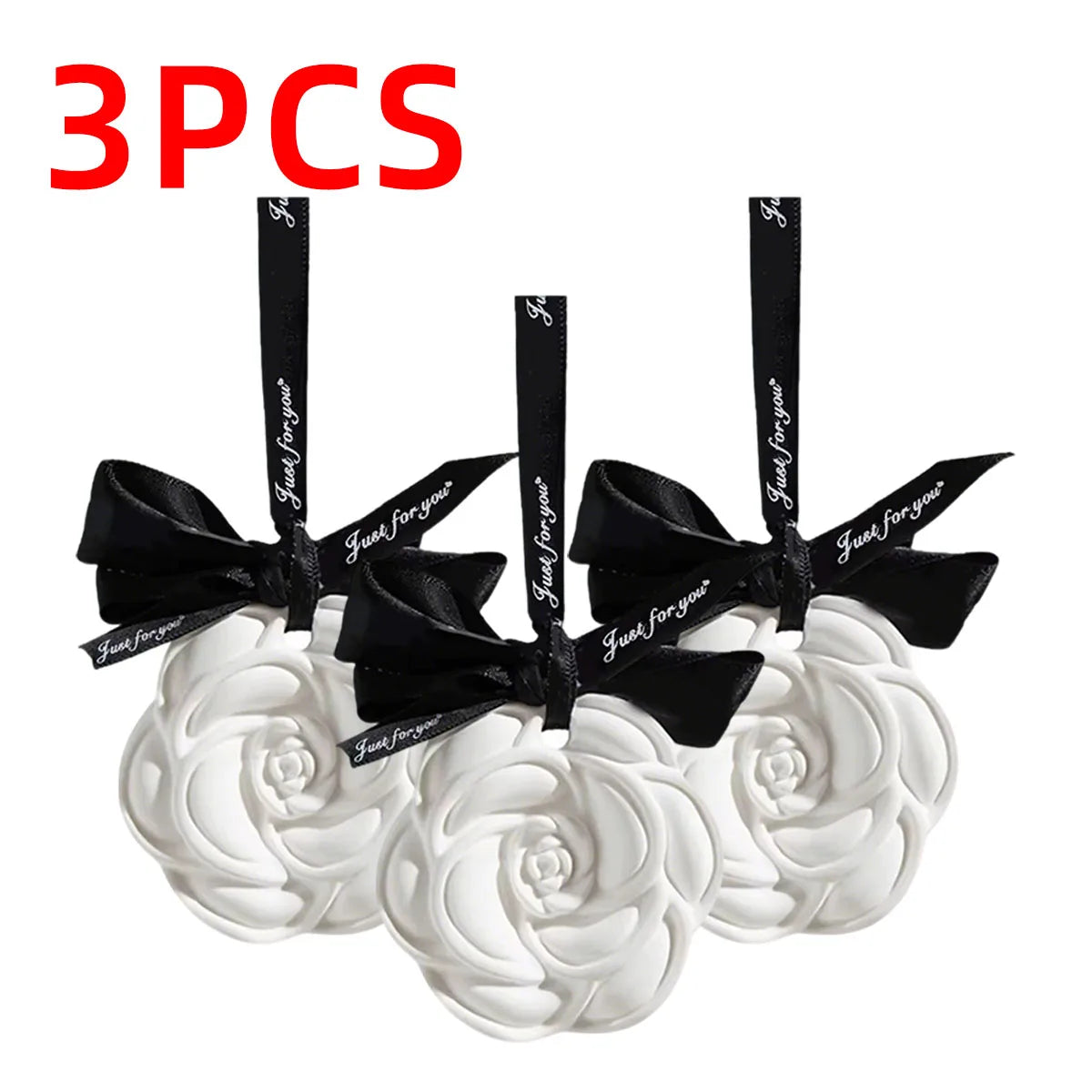 1/10PCS Camellia Gypsum Aromatherapy Pendant For Car Home Decor Suitable For Home Cabinets Drawers And Car Hanging Ornaments