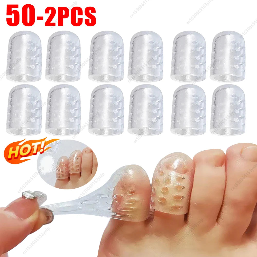 Toe Covers Breathable Silicon Resin Toe Caps Cover Protectors Elasticity Relief Pain Anti-Friction Sweatproof for Mne Women