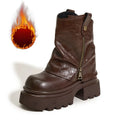 Winter Gothic Style Chunky Boots High Platform Women Ankle Boots