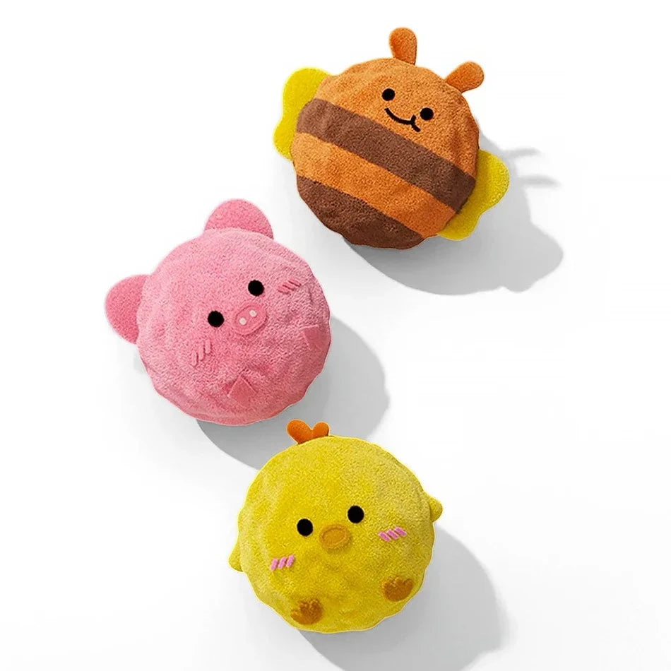 5.5CM Plush Bounce Ball Dog Squeaky Toy Plush TPR