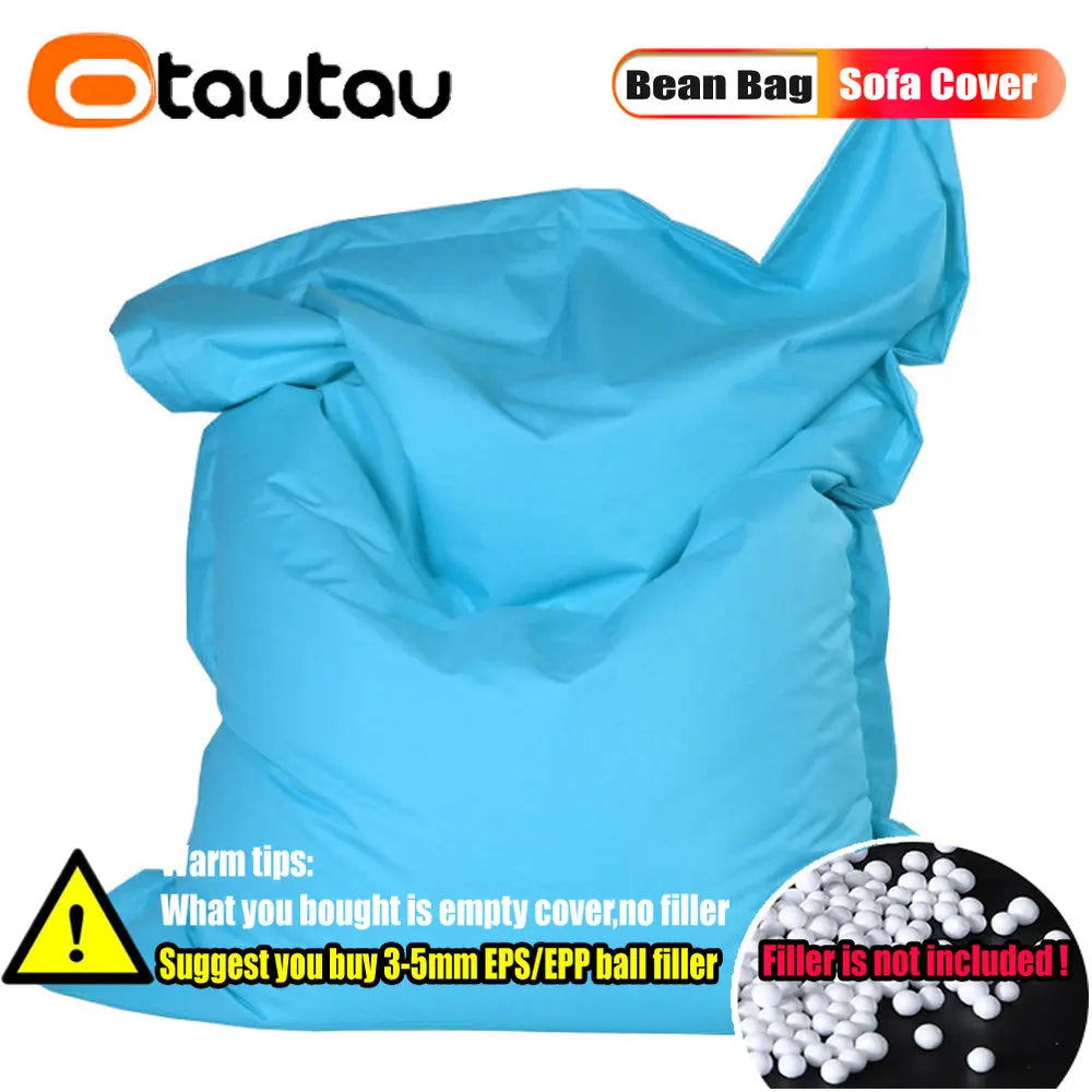 OTAUTAU Retangular Swimming Pool Floating Bean Bag Pouf Cover No Filler Waterproof Beach Pillow Sac Salon Sofa Bed Chaise Lounge