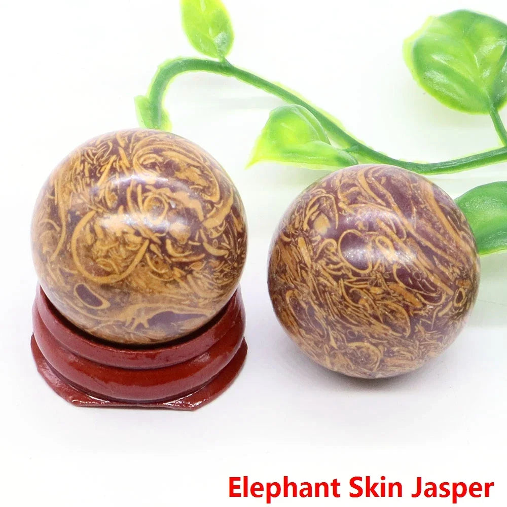 30MM Crystal Ball Natural Reiki Healing Quartz Stone Globe Energy Gemstone Fengshui Sphere Wicca Chakra Massage Home Decor Gifts