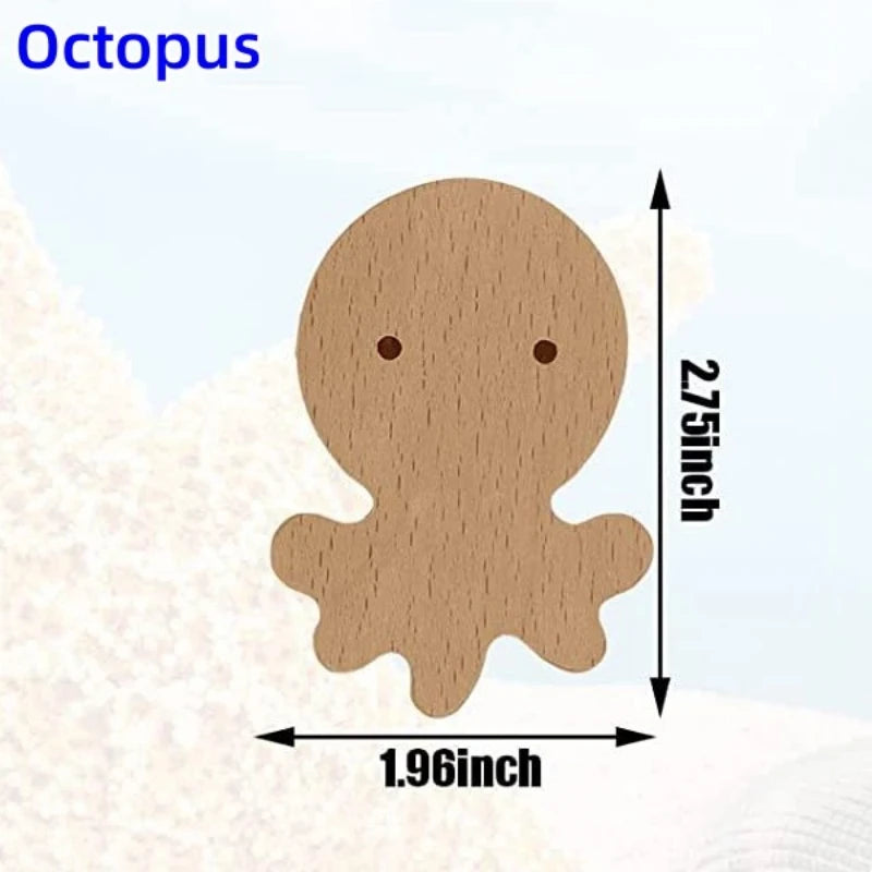 Wooden Children's Cabinet Handle Wall Hooks Furniture Handles for Cabinets and Drawers Door Knobs Kitchen Wardrobe Door Handles