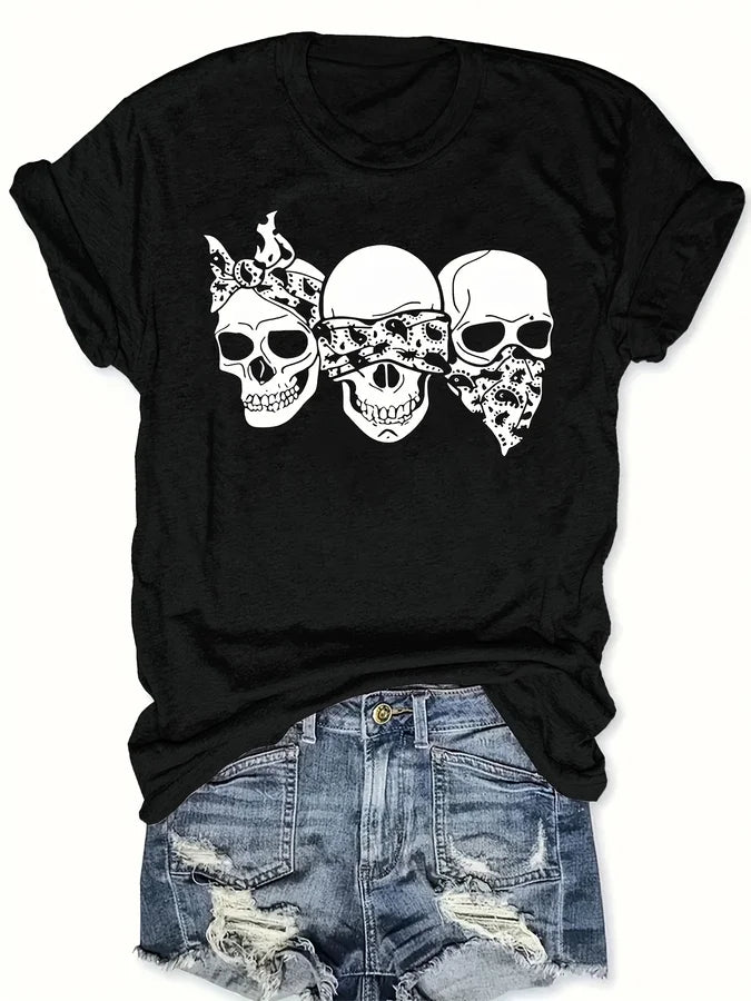 Happy Cartoon Skull T-Shirt
