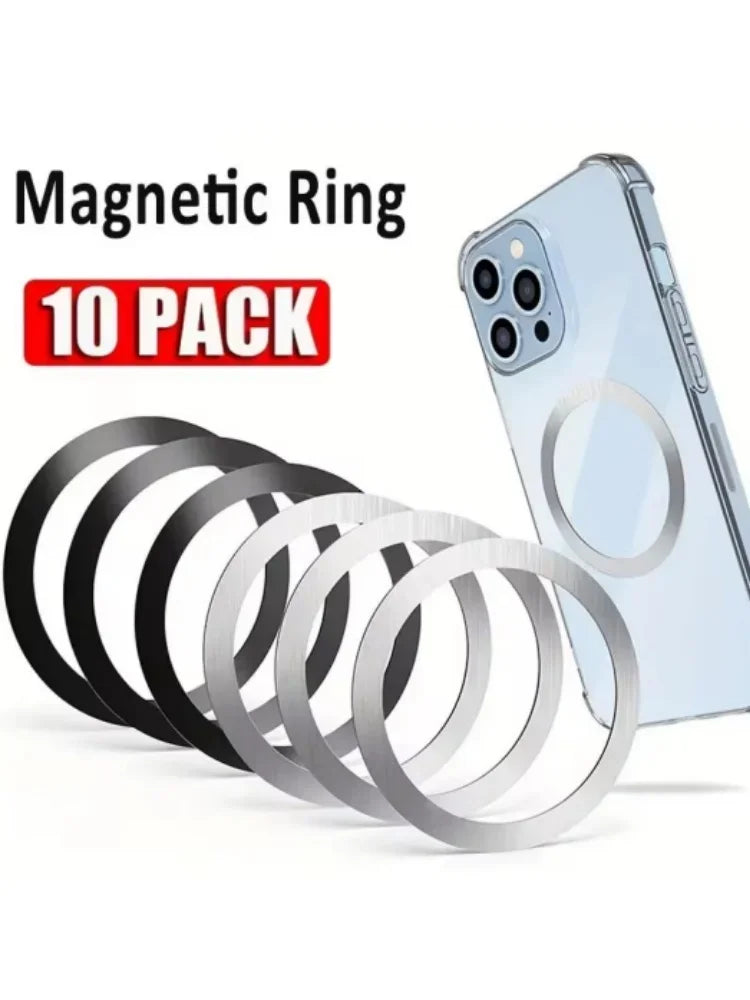 10/5/1PCS Thin Magnetic Metal Plate Ring For Magsafe Wireless Charger Iron Sheet Sticker Magnet Car Phone Holder Universal