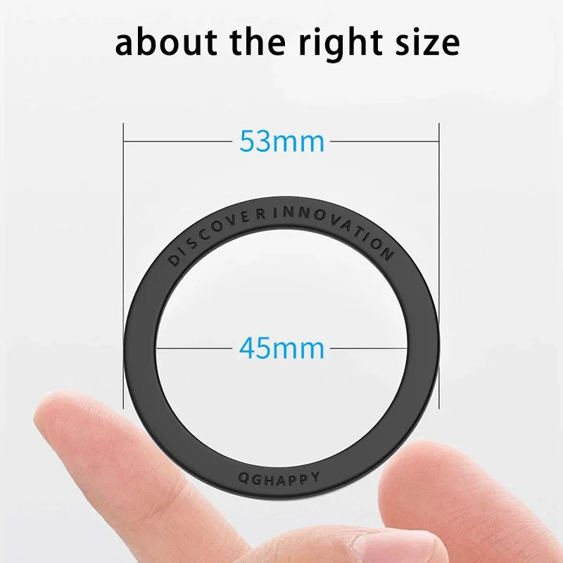 Universal Magnetic Ring for Magsafe Wireless Charger Iron Sheet Sticker Magnet Phone Holder for IPhone 14 15 Xiaomi