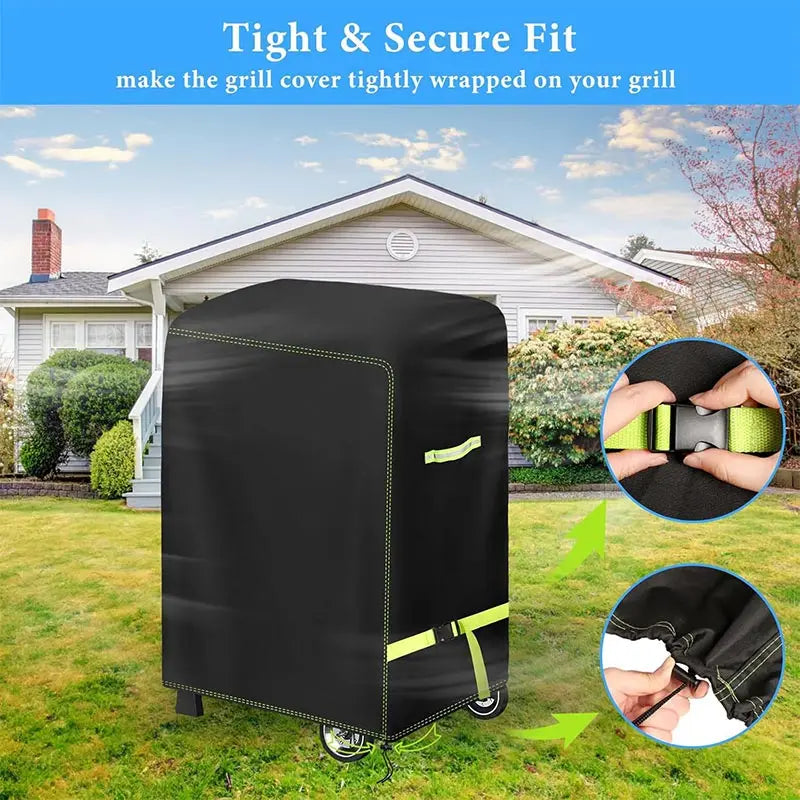 420D  Outdoor BBQ Cover,Marine Barbecue Stove Protective Hood,Lightweight And Portable,Dust BBQcover,Waterproof Barbecue Hood