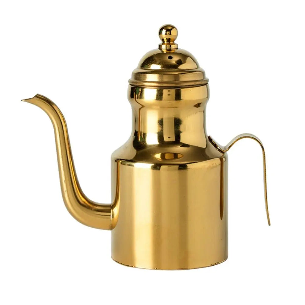 310/500ml Stainless Steel Oil Bottle Long Spout Rustproof Oil Pot Leak-proof Arabic Style Vinegar Dispenser Kitchen